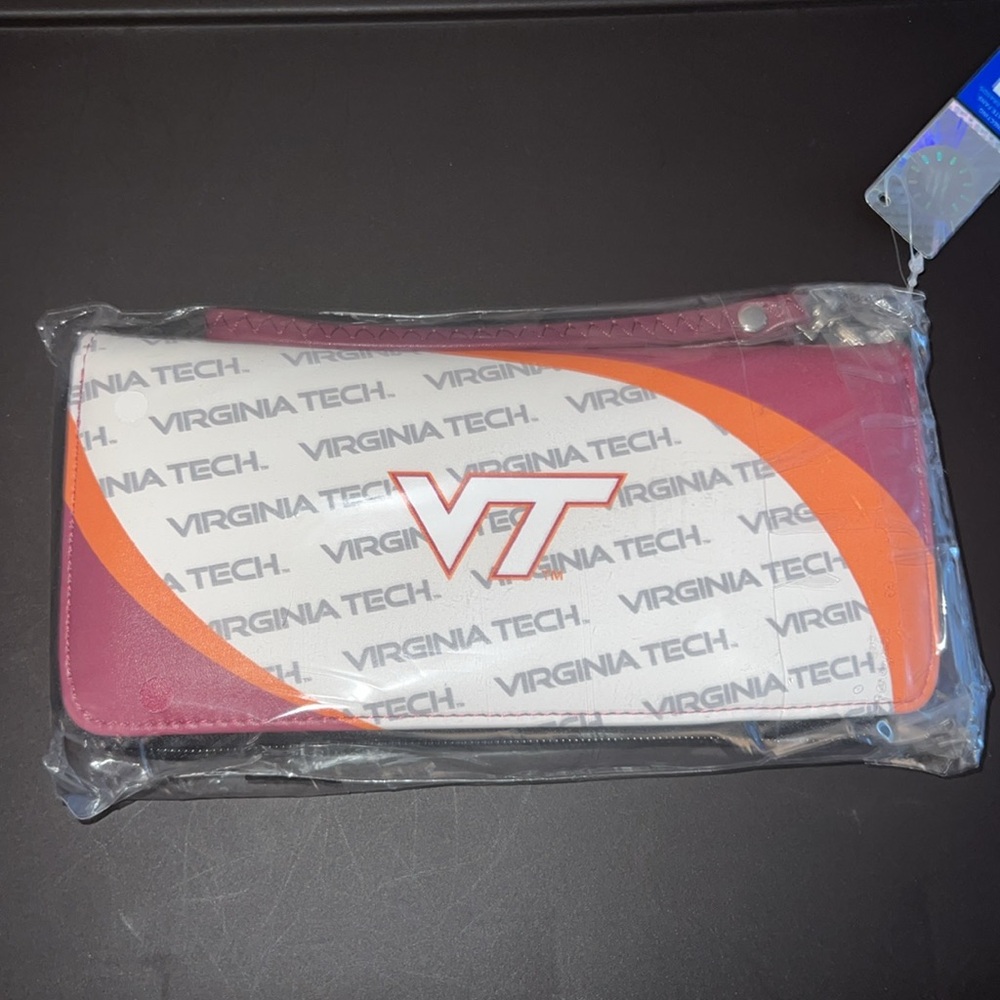 Officially Licensed NCAA Virginia Tech Curve Zip Organizer Wallet